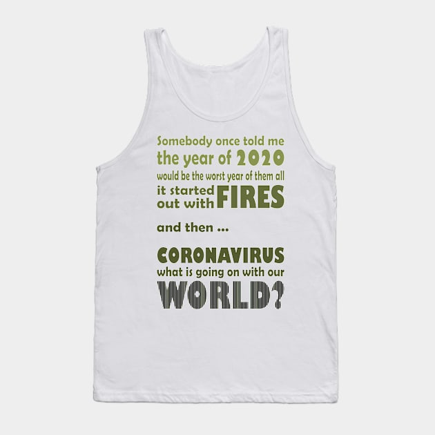 Somebody Once Told Me: The Year Of 2020 Edition Tank Top by Crafting Yellow